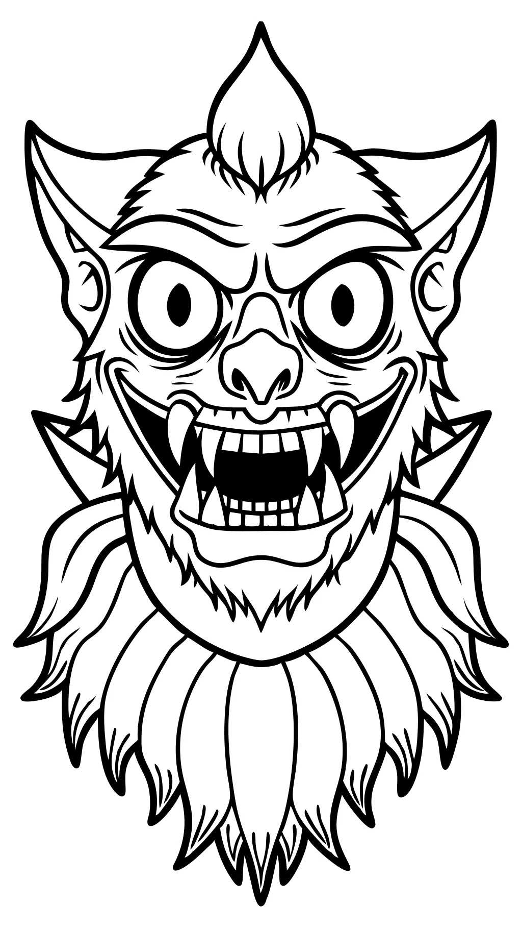 coloring pages of scary monsters